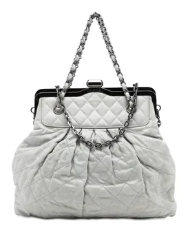 Iridescent Calfskin Chic Quilt Frame Satchel - Chanel - FashionsVida