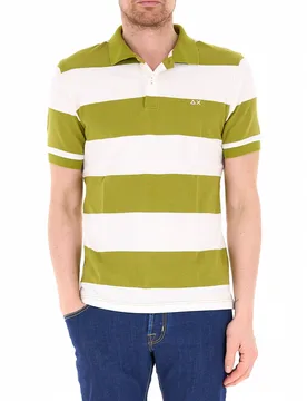Polo maniche corte VERDE OLIVA XXL - Sun68 - FashionsVida