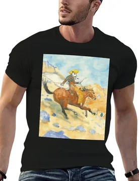Ghost Squirrel Cowboy on Hill, after Frederick Remington T-Shirt funny t shirts man g man t shirts for men T-Shirt - Aliexpress - FashionsVida