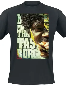 T-Shirt - Collage Jules - S - für Männer - Größe S - schwarz - Lizenzierter Fanartikel - Männer - male - Pulp Fiction - FashionsVida