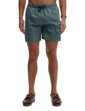 Pantaloncino Da Bagno Printed Logo 16 Stormy Weather Blue XL
