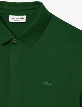Polo de hombre de corte regular Paris de piqué elástico de manga corta - Lacoste - FashionsVida