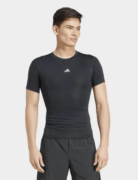 Mens T-shirt Da Allenamento Techfit Compression - Nero, nero nero Uomo taglia S - Adidas - FashionsVida