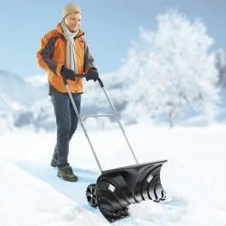 Profi-Schneeschieber silber schwarz