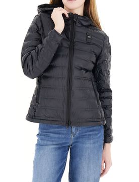 Piumino con cappuccio NERO S