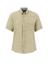 Camisa de lino verde XL