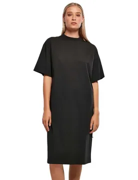 Vestito Corto A Maniche Corte Organic Oversized Black S