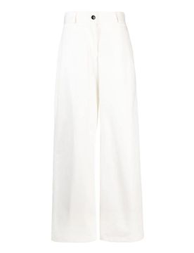 Pantaloni a gamba larga in cotone