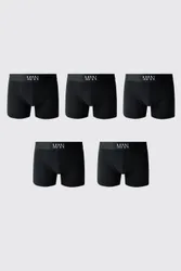Mens 5 Pack Black Man Boxers Cotton - Size X-Large