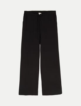 Wide- Leg mit elastischem Bund Schwarz 36/30