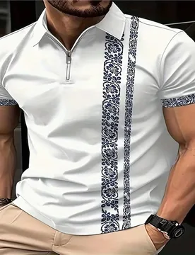 Camisa casual de hombre con contraste de color - Súper cómoda y versátil, adecuada para golf, tenis y uso diario - Ropa de hombre de alta calidad - Shein - FashionsVida