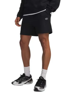 Short Rival Fleece Black / White L - Under armour - FashionsVida