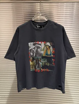 Trendy Black Crew Neck Printed Poster Cotton High Street Men's Women's Casual Breathable Paly Tee - Aliexpress - FashionsVida