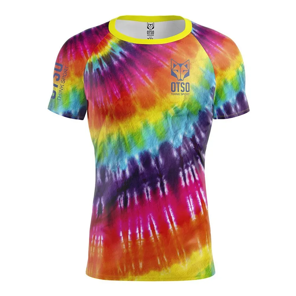 Tie Dye Short Sleeve T-shirt Multicolour L Men - OTSO - FashionsVida