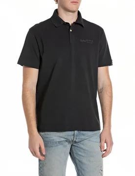 Polo à Manches Courtes M3432 .000.22696g Blackboard 2XL - Replay - FashionsVida