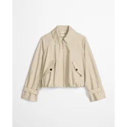 Chaqueta de mujer regular de una mezcla de algodón orgánico y lyocell