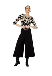 Pantalone con cintura Donna 253206 cropped