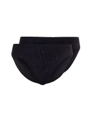 Slip Paquete de 2 COTTON MULTIPACK shadow stripe negro S