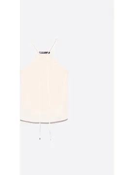 Top de mujer escote halter con lazada - Bimba y Lola - FashionsVida