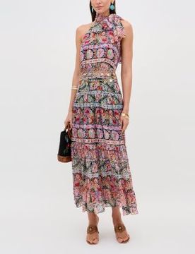 Para mujer. 010.01500.226.08050 Vestido Abi multicolor (M), Casual, Rayon, Sin mangas / Tirantes