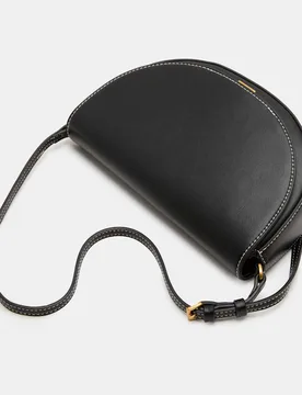 Half Moon Shoulder Bag Black female - M&S - FashionsVida