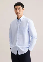 Regular Casual Hemd Karo Blau 40