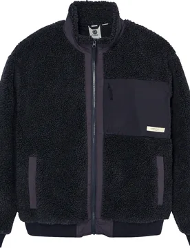 Polaire zippée en sherpa - Oak Sherpa Jacket Off Black - Taille S - Noir - Element - FashionsVida