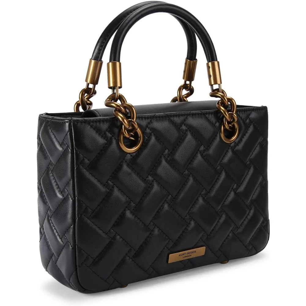 Bolso de mano de piel acolchada con asa bandolera adicional - Kurt Geiger - FashionsVida