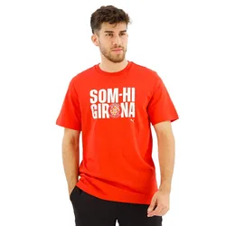T-shirt à Manches Courtes Som-hi Girona Fc Red XL Homme