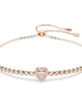 Braccialetto One, Cuore, Rosa, Finitura oro rosa 18K OS