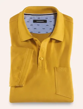 Pique-Polo Pima Cotton, , Farbe Gelb, 56, feine Pima-Baumwolle weich und atmungsaktiv Herren - Walbusch - FashionsVida