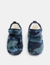 Kids' Borg Slipper Boots (4 Small-7 Large) Blue Mix Female