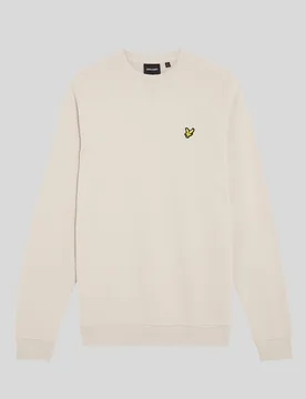 Mens Crew Neck Sweatshirt - Cove - Beige Cotton - Size 4xl - Lyle & Scott - FashionsVida