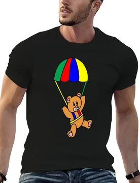 Parachuting Bear T-Shirt t shirts for man slim fit t shirts for man cotton funny t shirts for man graphic vintage T-shirt - Aliexpress - FashionsVida