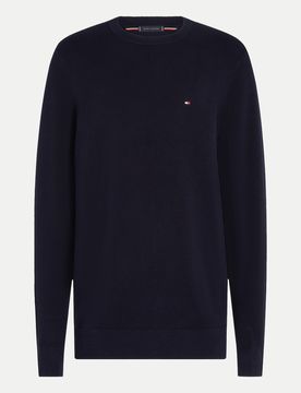 Pullover aus Strukturstrick Blau M