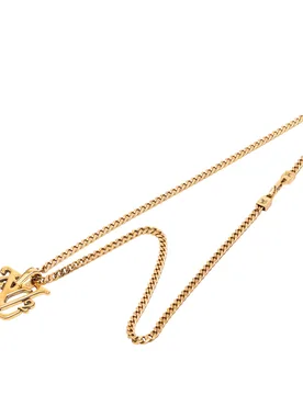 Nigo Gold Plated Squared Logo Pendant Necklace - Louis Vuitton - FashionsVida