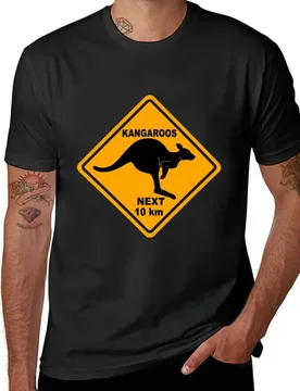 Kangaroos Next 10 km Sign T-Shirt Aesthetic clothing anime fruit of the loom mens t shirts - Aliexpress - FashionsVida