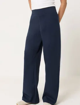 Women's Petite Wide Leg Yoga Pants in Mid Navy Size: 16S - Mid Navy - Size: 16S - PixieGirl - FashionsVida