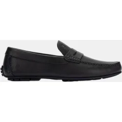 Mocasines de hombre de piel en color Negro