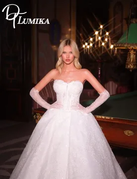 Elegant Strapless Lace Wedding Dress 2026 Timeless Ball Gown Bridal Gown Romantic Puffy Bridal Ball Gown Vestidos De Novia - Aliexpress - FashionsVida