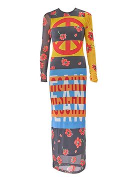 Vestito Lungo Tulle Stampa Ml