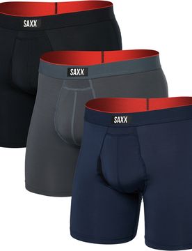 Boxershorts Sport Mesh, 3er Pack, schwarz/grau/navy s