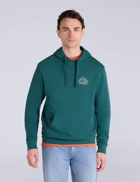River Mens Hoodie - Green - Green - Size: XL - Animal - FashionsVida