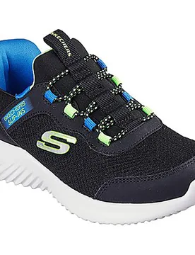 Sneaker Bounder Brisk Burst Black Synthetic / Textile / Blue & Black Trim EU 27 - Skechers - FashionsVida