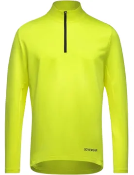 EVERYDAY MID 1/4-ZIP-Shirt Herren neon yellow S - Gore wear - FashionsVida