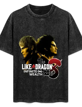 Kazuma Kiryu x Ichiban Kasuga Like a Dragon Infinite Wealth T-Shirt Big and Tall Crew Neck Tee - Aliexpress - FashionsVida