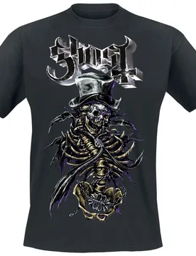T-Shirt - Rattlebonez V - S bis 3XL - für Männer - Größe L - schwarz - Lizenziertes Merchandise! - Männer - male - GHOST - FashionsVida