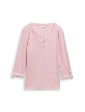 T-shirt stripe henley female - L - FashionsVida