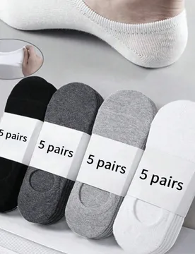 Calcetines tipo barco invisibles unisex sin cartón, 5 pares, 10 pares, 15 pares, 20 pares, 30 pares. Calcetines invisibles de verano, calcetines tipo - Shein - FashionsVida
