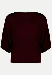 Zero Kurzarm Strickpullover Rot L